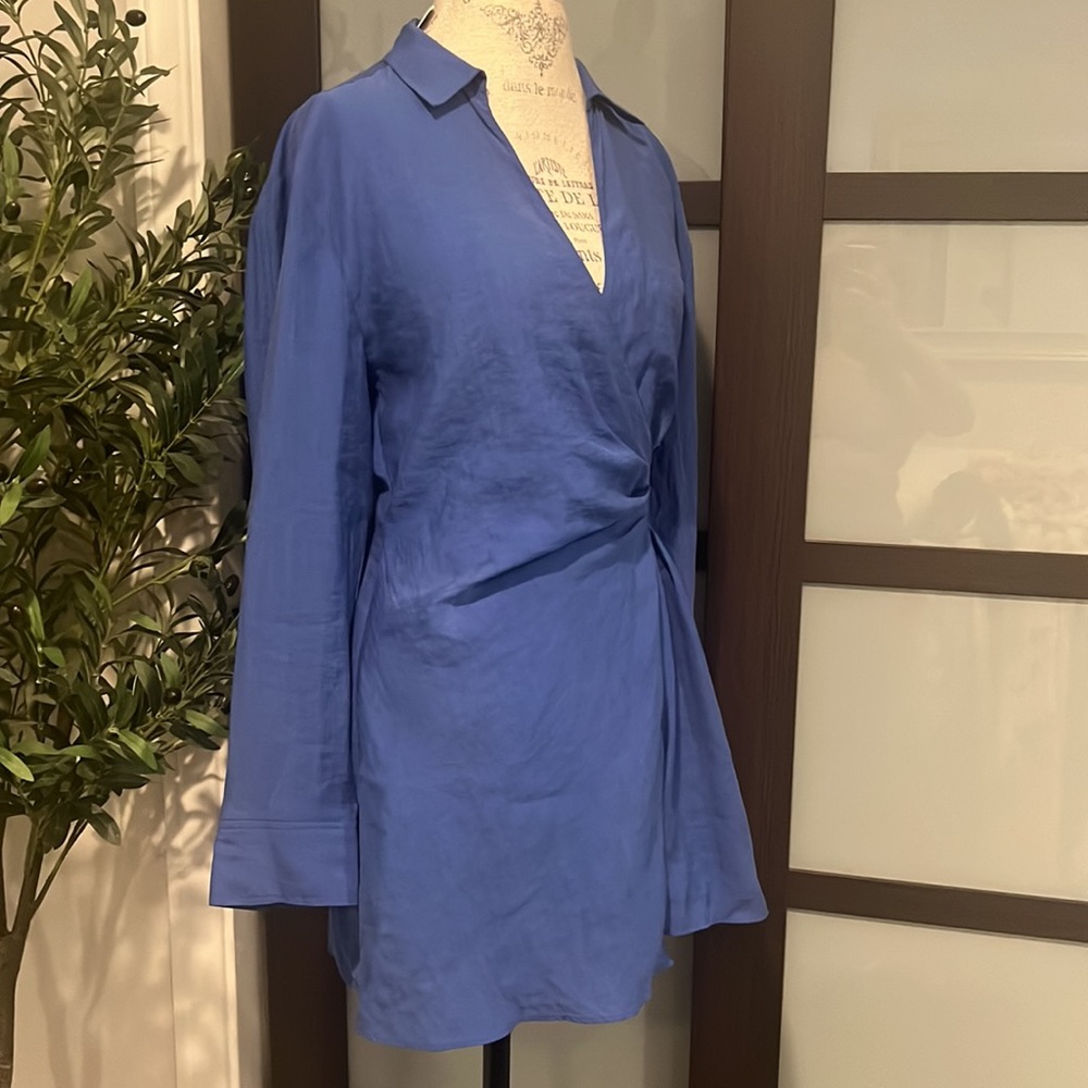 NWT Zara Blue Dress - Picture 2 of 6